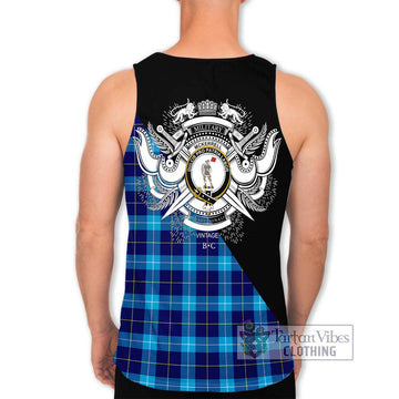 McKerrell Tartan Men's Tank Top with Family Crest and Military Logo Style - Tartan Vibes Clothing