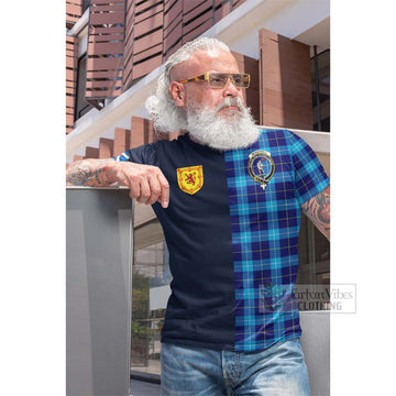 McKerrell Tartan Cotton T-shirt Alba with Scottish Lion Royal Arm Half Style Men's Shirt - Tartan Vibes Clothing