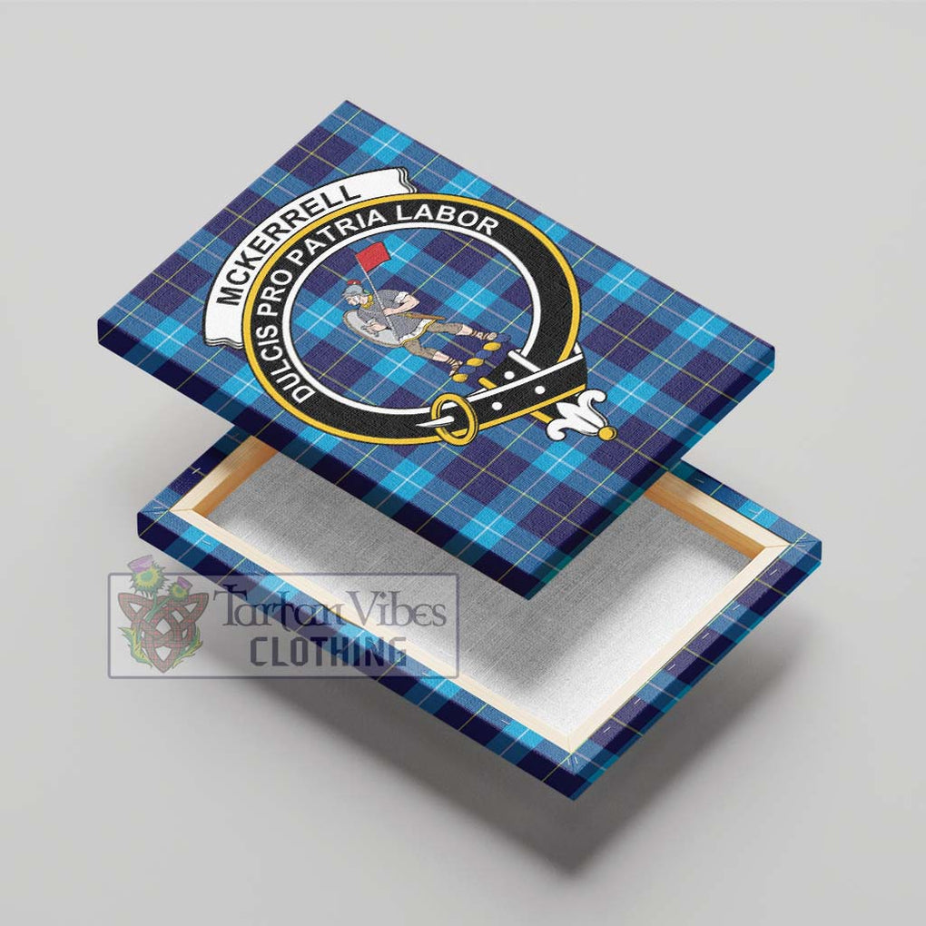 McKerrell Tartan Canvas Print Wall Art with Family Crest - Tartan Vibes Clothing