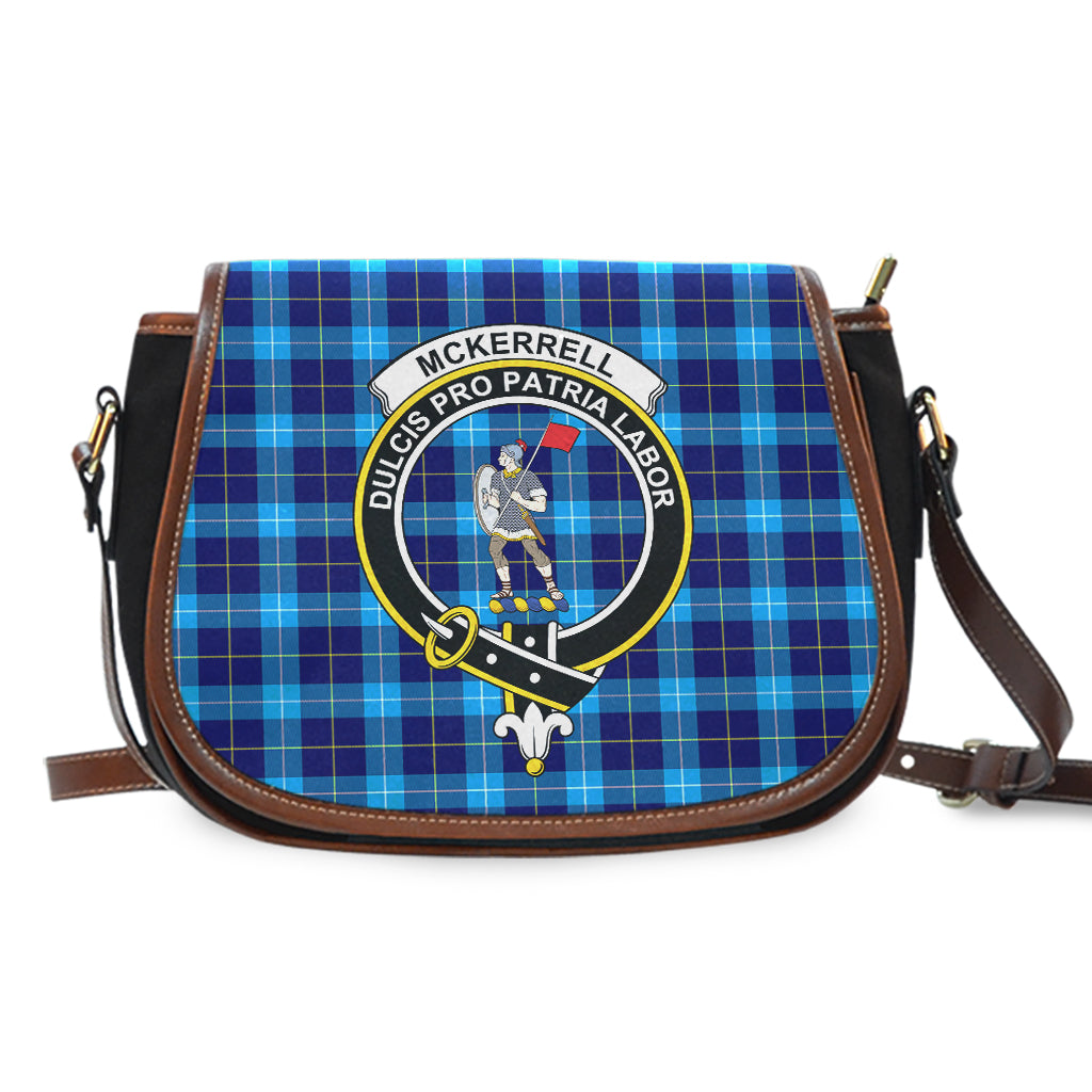 McKerrell Tartan Saddle Bag with Family Crest - Tartan Vibes Clothing