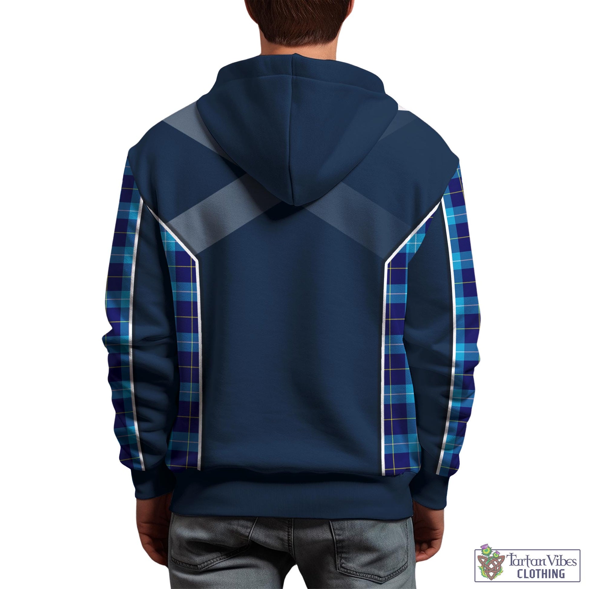 Tartan Vibes Clothing McKerrell Tartan Hoodie with Family Crest and Scottish Thistle Vibes Sport Style