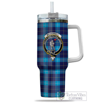 McKerrell Tartan Tumbler with Handle with Family Crest - Tartan Vibes Clothing