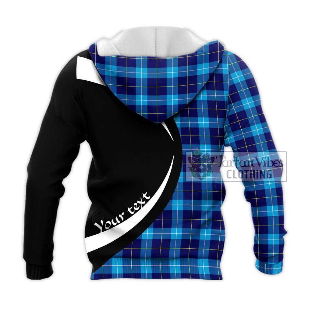 McKerrell Tartan Knitted Hoodie with Family Crest Circle Style - Tartan Vibes Clothing