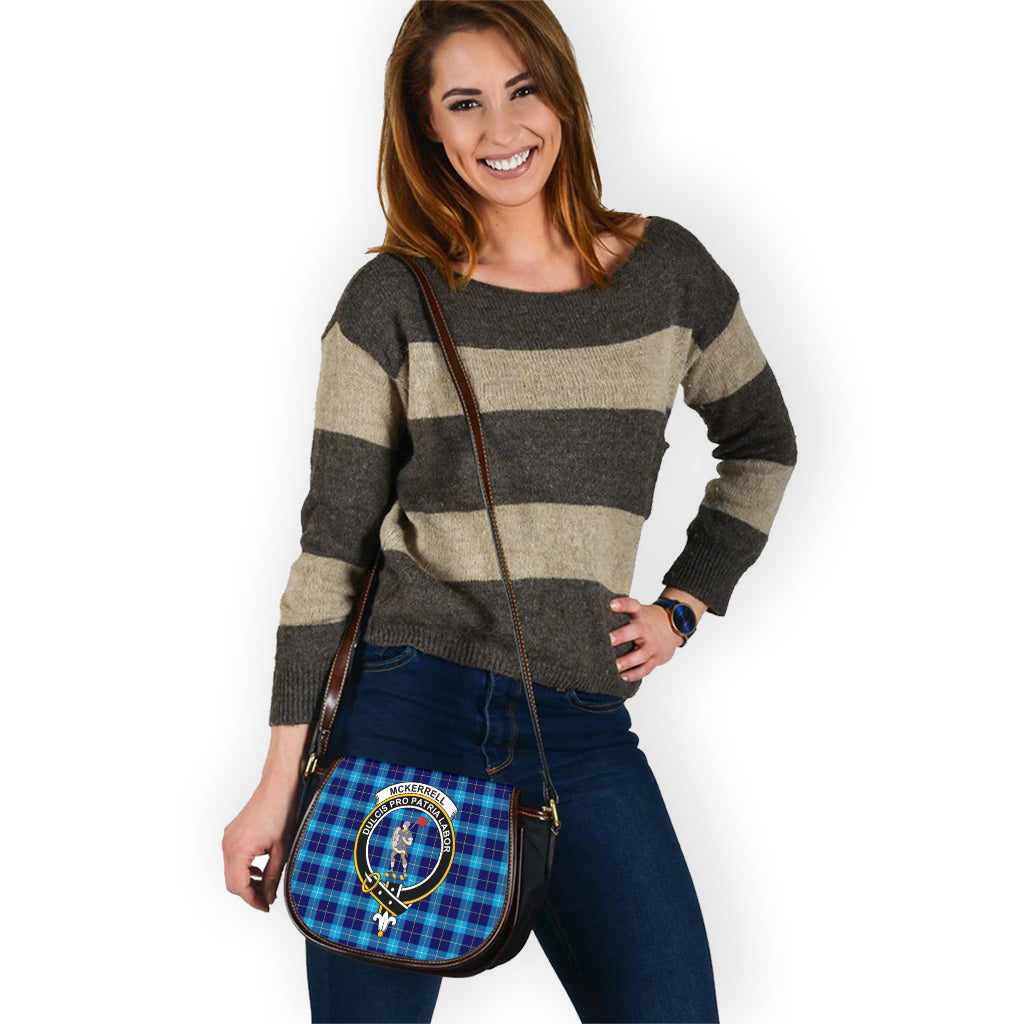 McKerrell Tartan Saddle Bag with Family Crest - Tartan Vibes Clothing