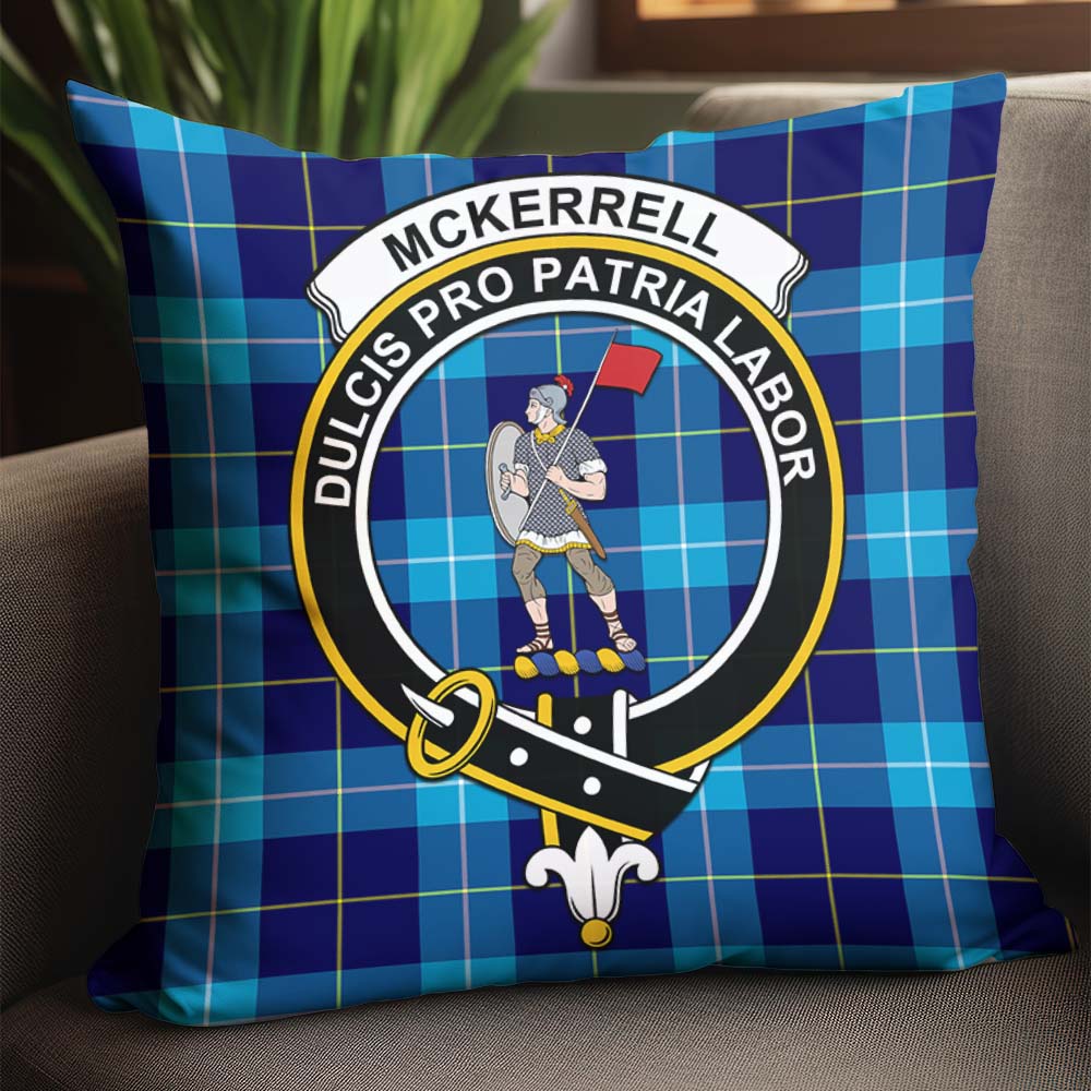 McKerrell Tartan Pillow Cover with Family Crest - Tartan Vibes Clothing