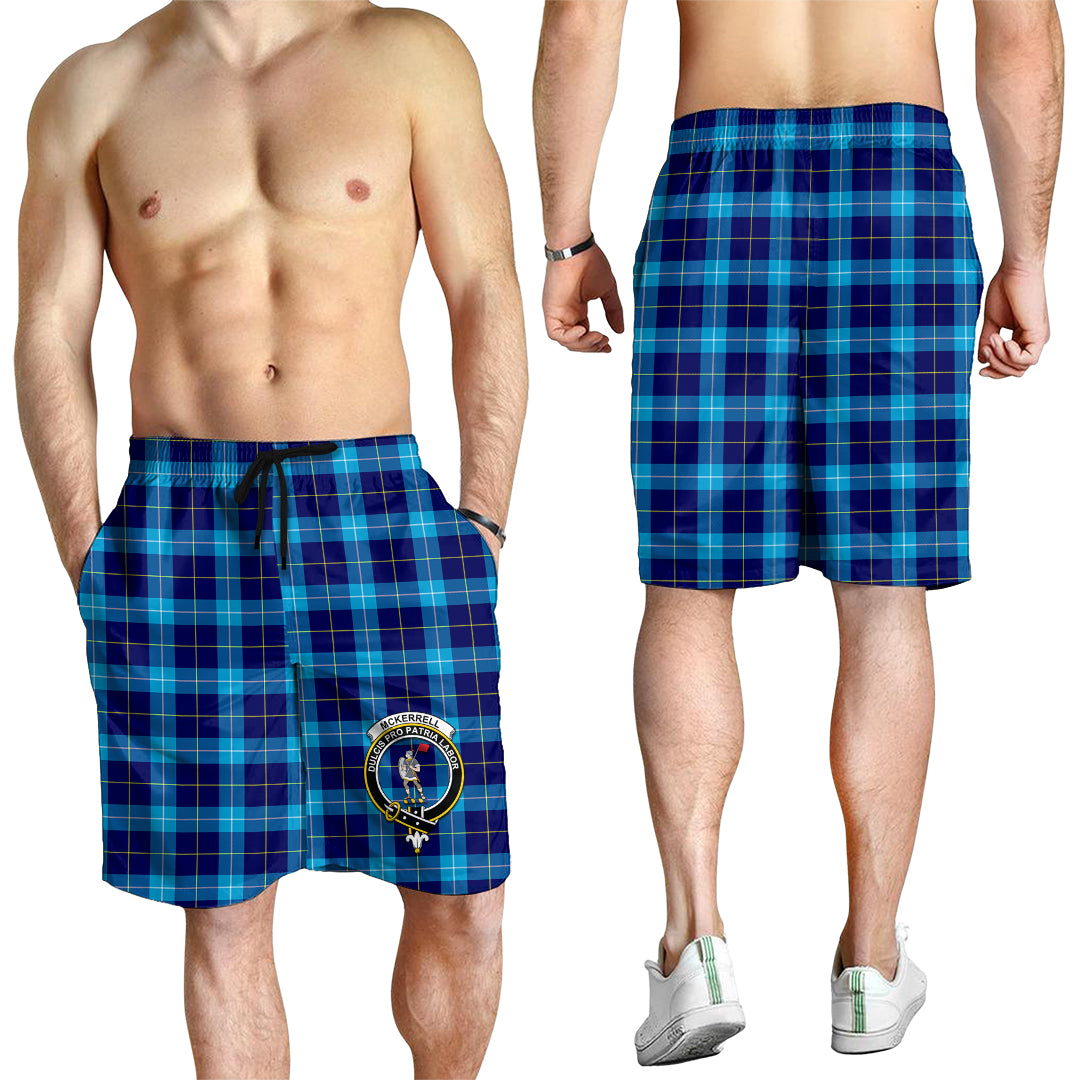 McKerrell Tartan Mens Shorts with Family Crest - Tartan Vibes Clothing