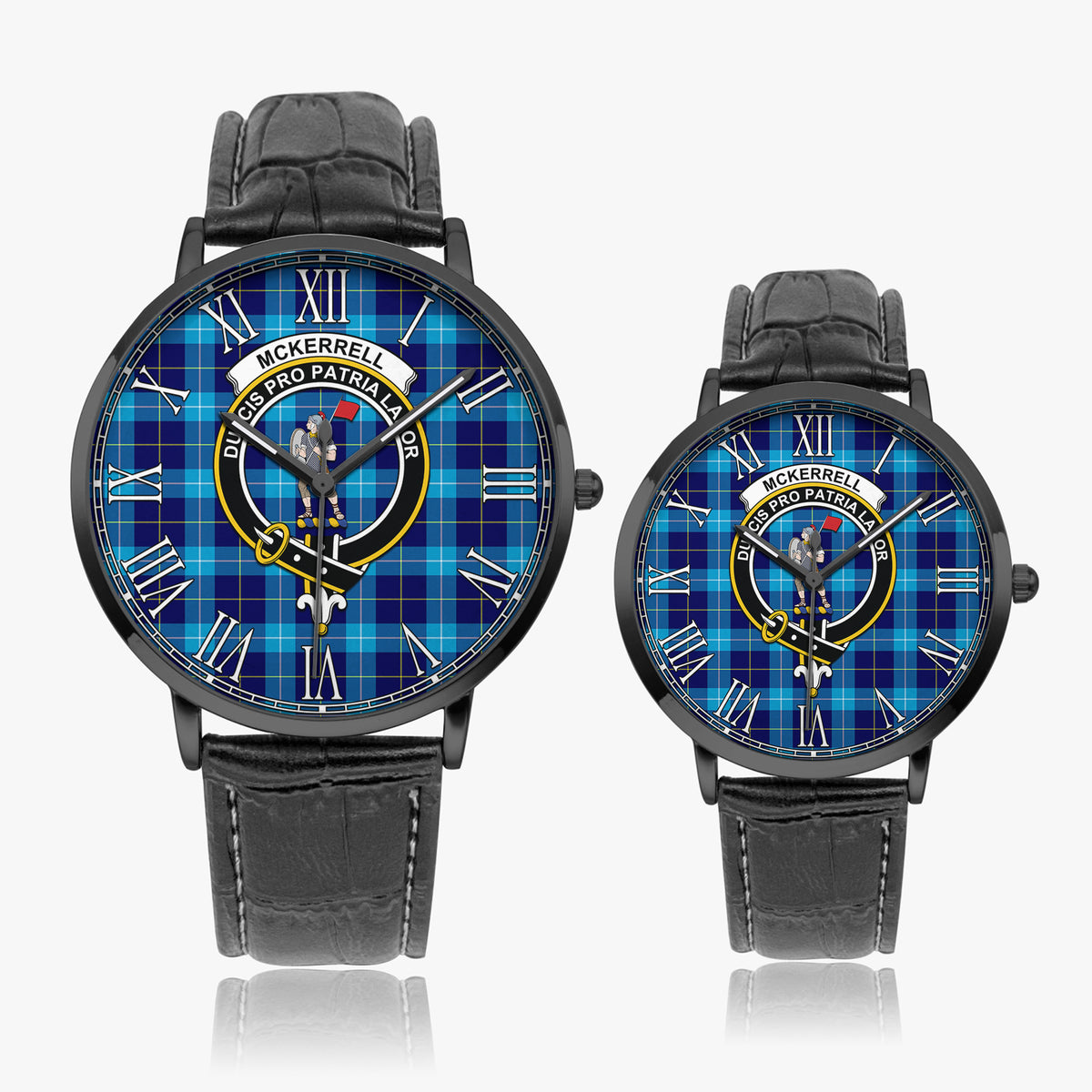 McKerrell Tartan Family Crest Leather Strap Quartz Watch - Tartan Vibes Clothing