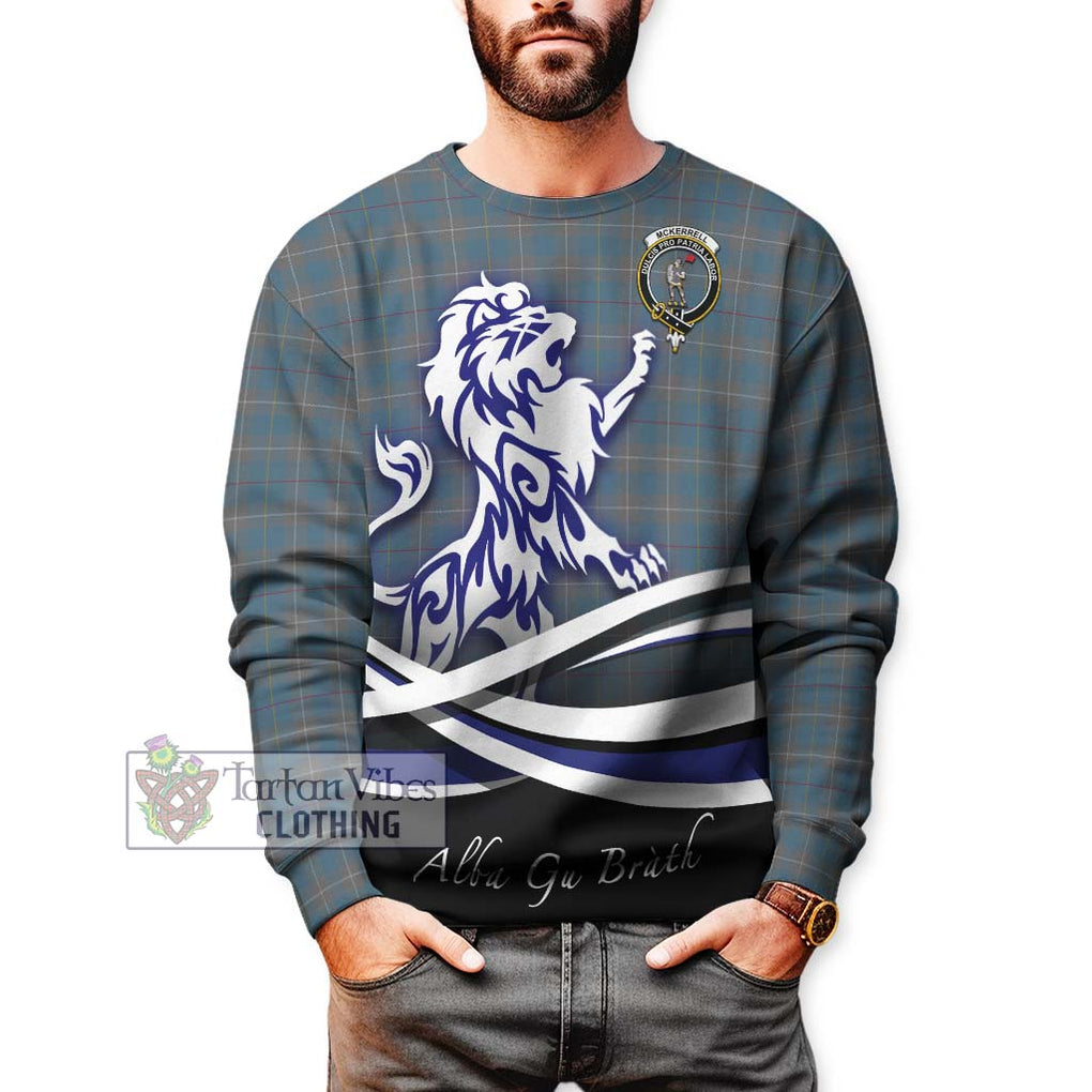 McKerrell of Hillhouse Dress Tartan Sweatshirt with Alba Gu Brath Regal Lion Emblem Unisex - Tartanvibesclothing Shop