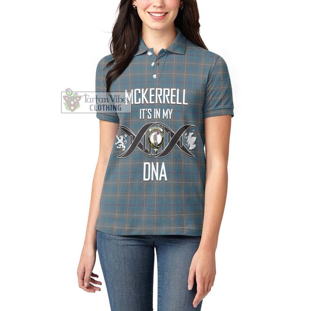 McKerrell of Hillhouse Dress Tartan Women's Polo Shirt with Family Crest DNA In Me Style Women - Tartanvibesclothing Shop