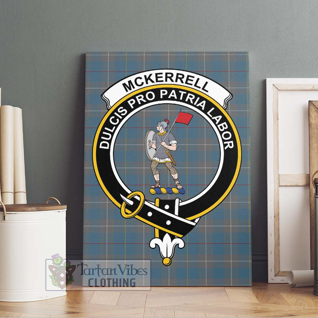 McKerrell of Hillhouse Dress Tartan Canvas Print Wall Art with Family Crest Without Frame - Tartan Vibes Clothing