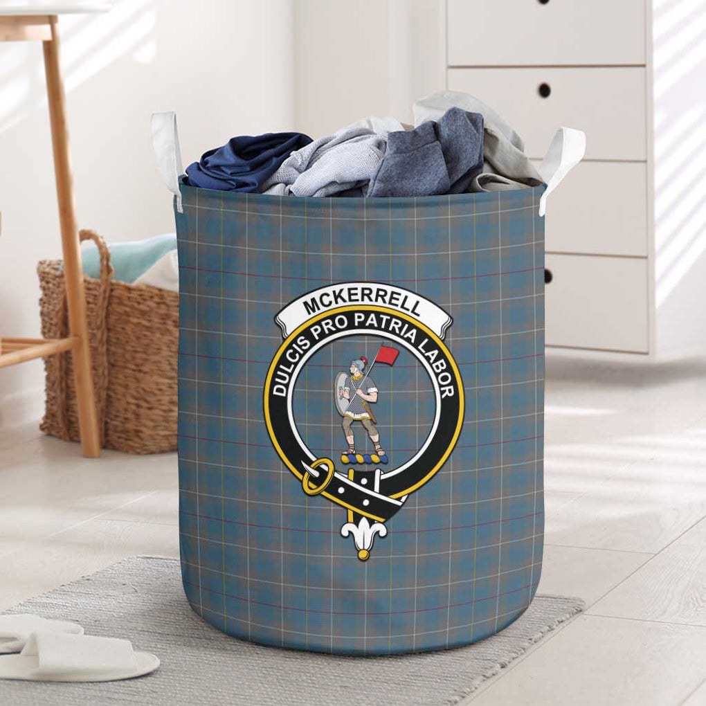 McKerrell of Hillhouse Dress Tartan Laundry Basket with Family Crest One Size - Tartanvibesclothing Shop