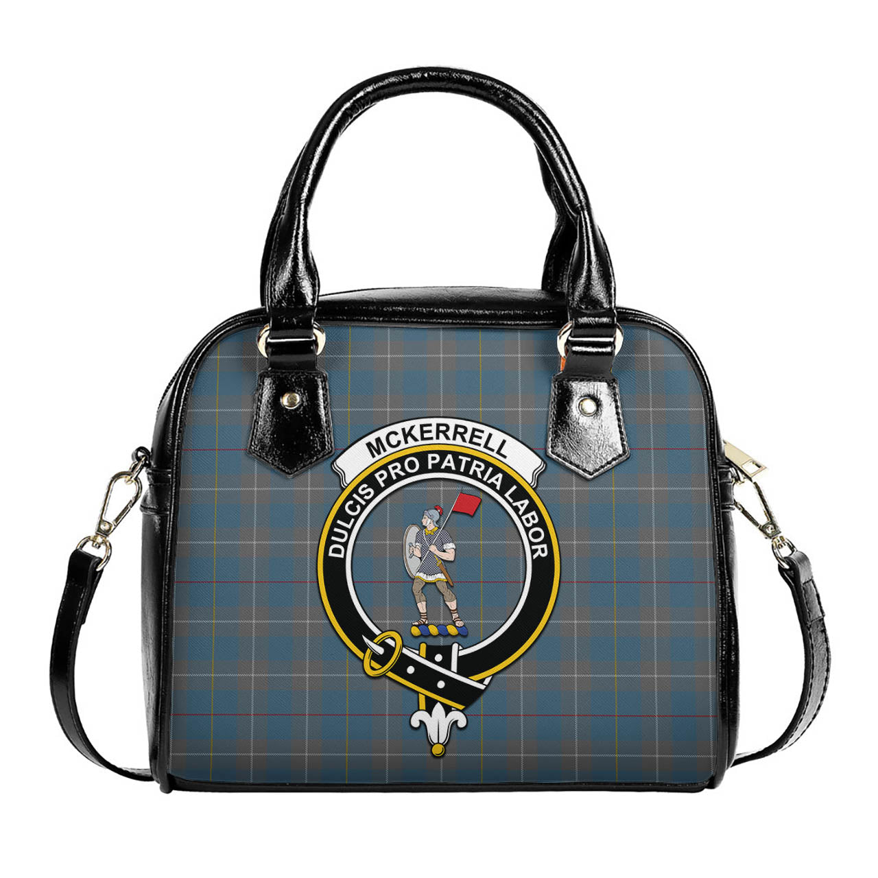 McKerrell of Hillhouse Dress Tartan Shoulder Handbags with Family Crest One Size 6*25*22 cm - Tartanvibesclothing