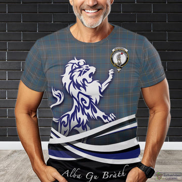 McKerrell of Hillhouse Dress Tartan T-Shirt with Alba Gu Brath Regal Lion Emblem