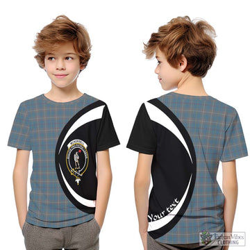 McKerrell of Hillhouse Dress Tartan Kid T-Shirt with Family Crest Circle Style