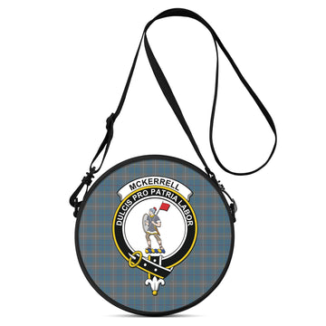 McKerrell of Hillhouse Dress Tartan Round Satchel Bags with Family Crest