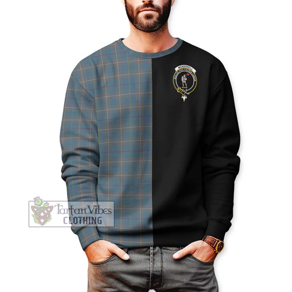 McKerrell of Hillhouse Dress Tartan Sweatshirt with Family Crest and Half Of Me Style Unisex - Tartanvibesclothing Shop