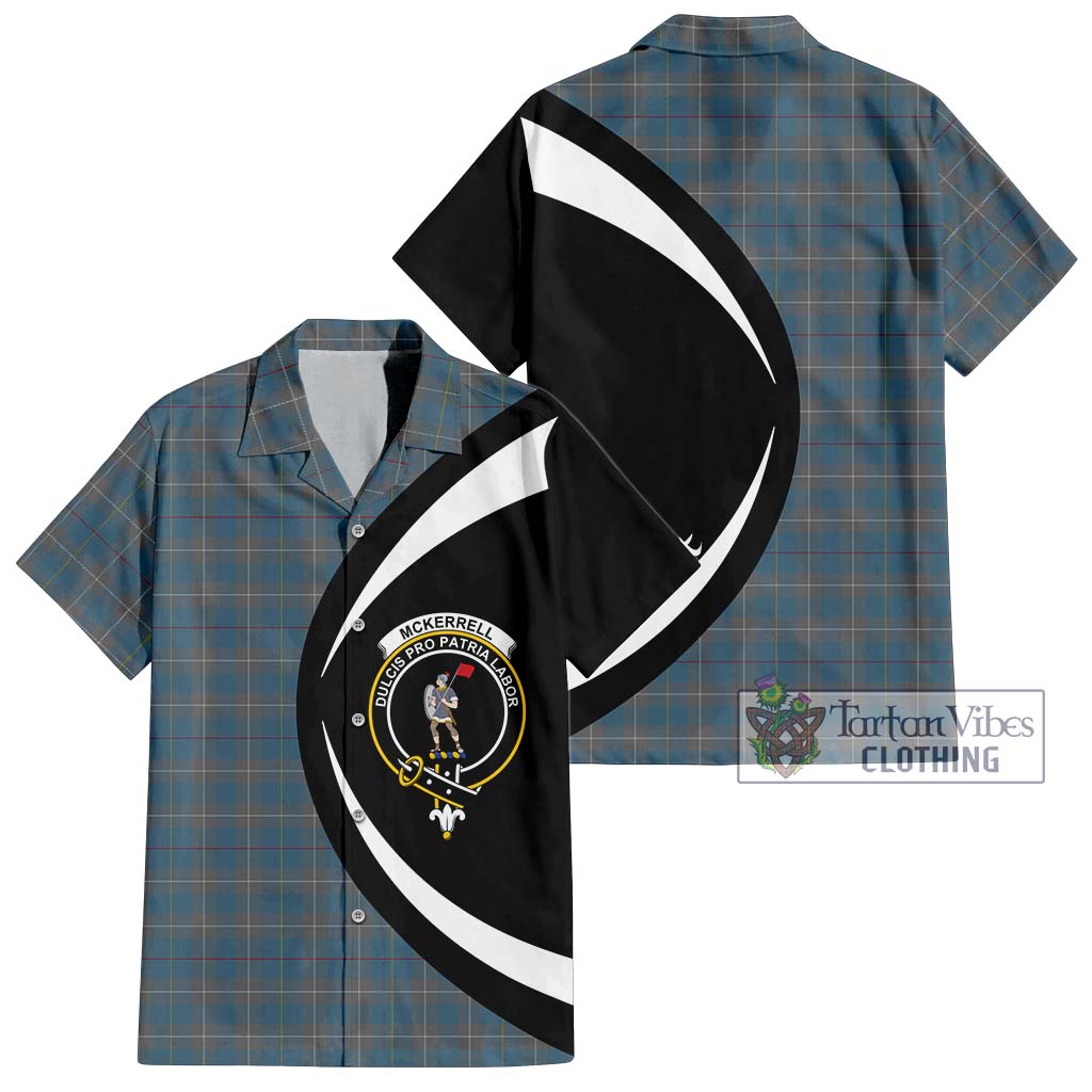 McKerrell of Hillhouse Dress Tartan Short Sleeve Button Up with Family Crest Circle Style Kid - Tartan Vibes Clothing