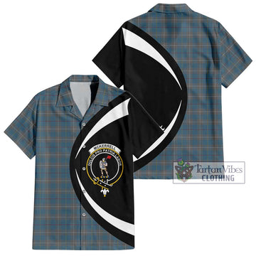 McKerrell of Hillhouse Dress Tartan Short Sleeve Button Up with Family Crest Circle Style