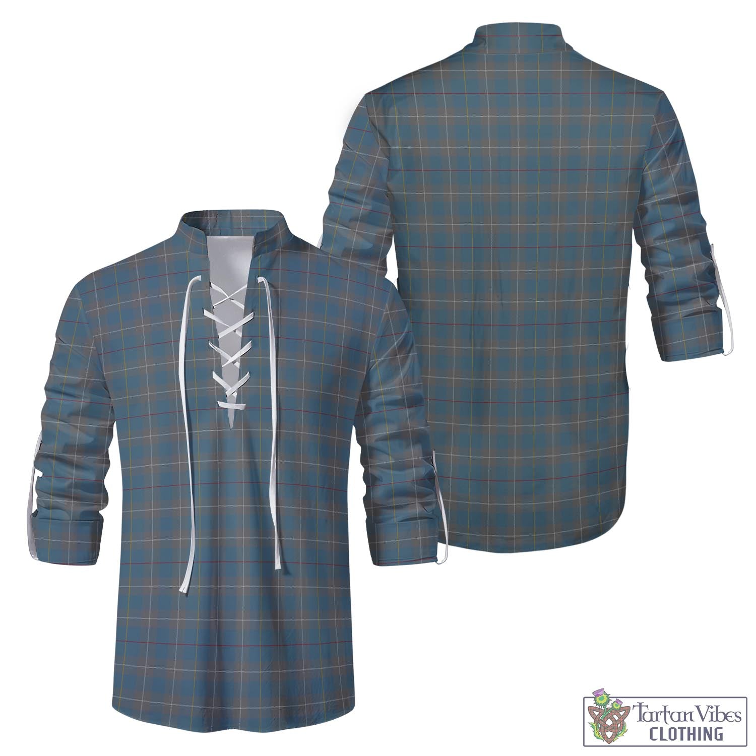 Tartan Vibes Clothing McKerrell of Hillhouse Dress Tartan Men's Scottish Traditional Jacobite Ghillie Kilt Shirt