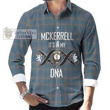 McKerrell of Hillhouse Dress Tartan Long Sleeve Button Shirt with Family Crest DNA In Me Style