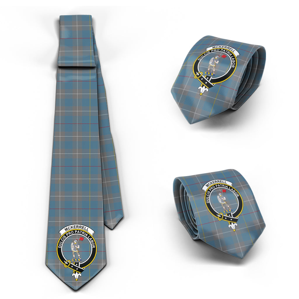 McKerrell of Hillhouse Dress Tartan Classic Necktie with Family Crest Necktie One Size - Tartan Vibes Clothing