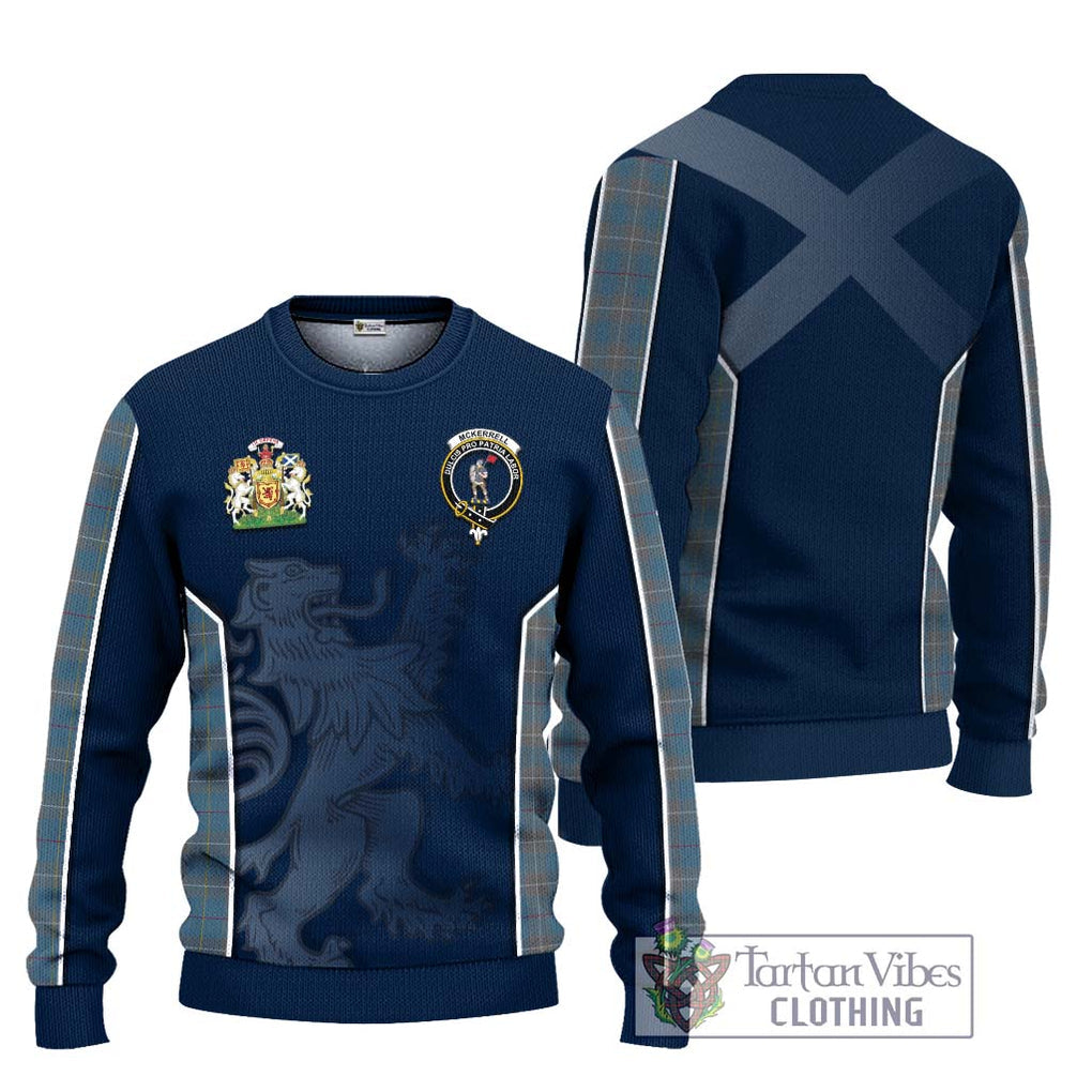 McKerrell of Hillhouse Dress Tartan Knitted Sweater with Family Crest and Lion Rampant Vibes Sport Style Unisex - Tartan Vibes Clothing