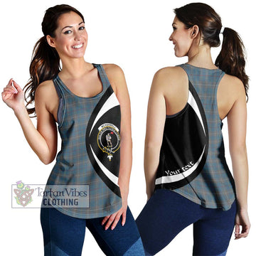 McKerrell of Hillhouse Dress Tartan Women's Racerback Tanks with Family Crest Circle Style