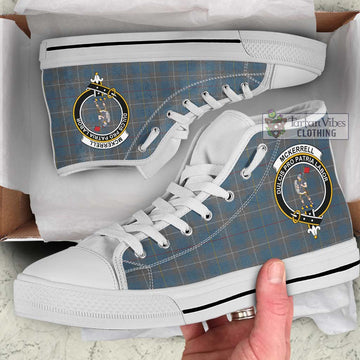 McKerrell of Hillhouse Dress Tartan High Top Shoes with Family Crest