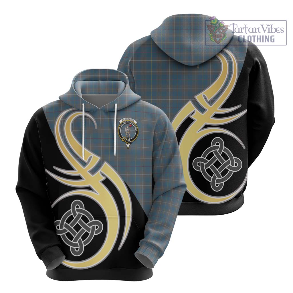 Tartan Vibes Clothing McKerrell of Hillhouse Dress Tartan Hoodie with Family Crest and Celtic Symbol Style