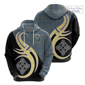 McKerrell of Hillhouse Dress Tartan Hoodie with Family Crest and Celtic Symbol Style