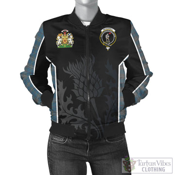 McKerrell of Hillhouse Dress Tartan Bomber Jacket with Family Crest and Scottish Thistle Vibes Sport Style