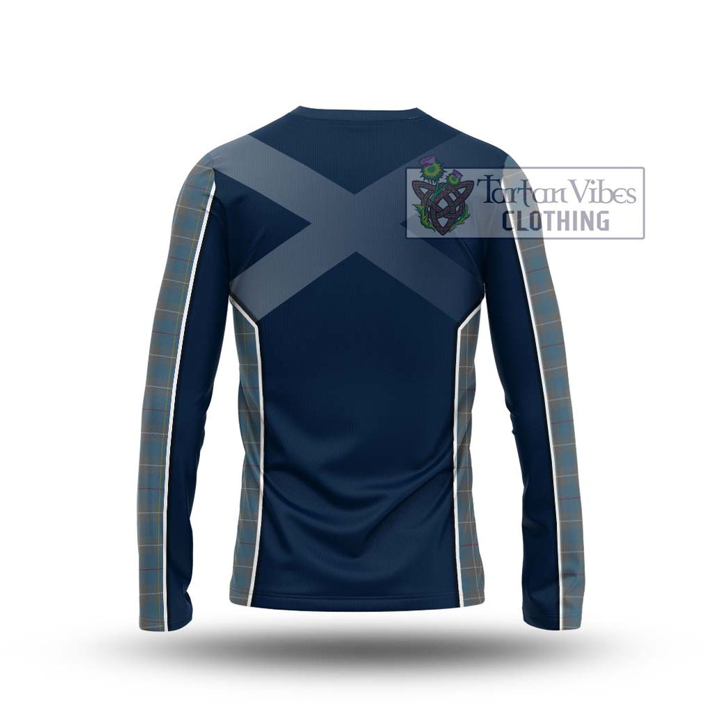 McKerrell of Hillhouse Dress Tartan Long Sleeve T-Shirt with Family Crest and Lion Rampant Vibes Sport Style - Tartan Vibes Clothing