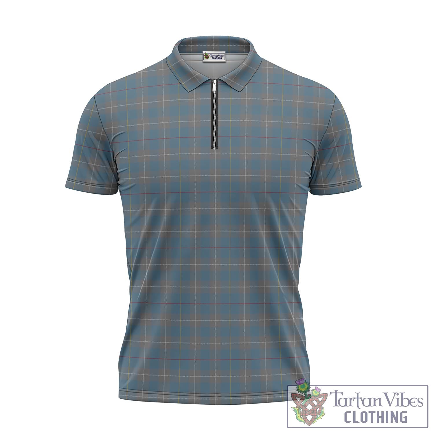 Tartan Vibes Clothing McKerrell of Hillhouse Dress Tartan Zipper Polo Shirt