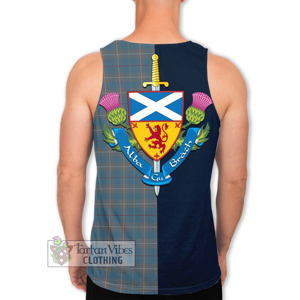 Tartan Vibes Clothing McKerrell of Hillhouse Dress Tartan Men's Tank Top with Scottish Lion Royal Arm Half Style