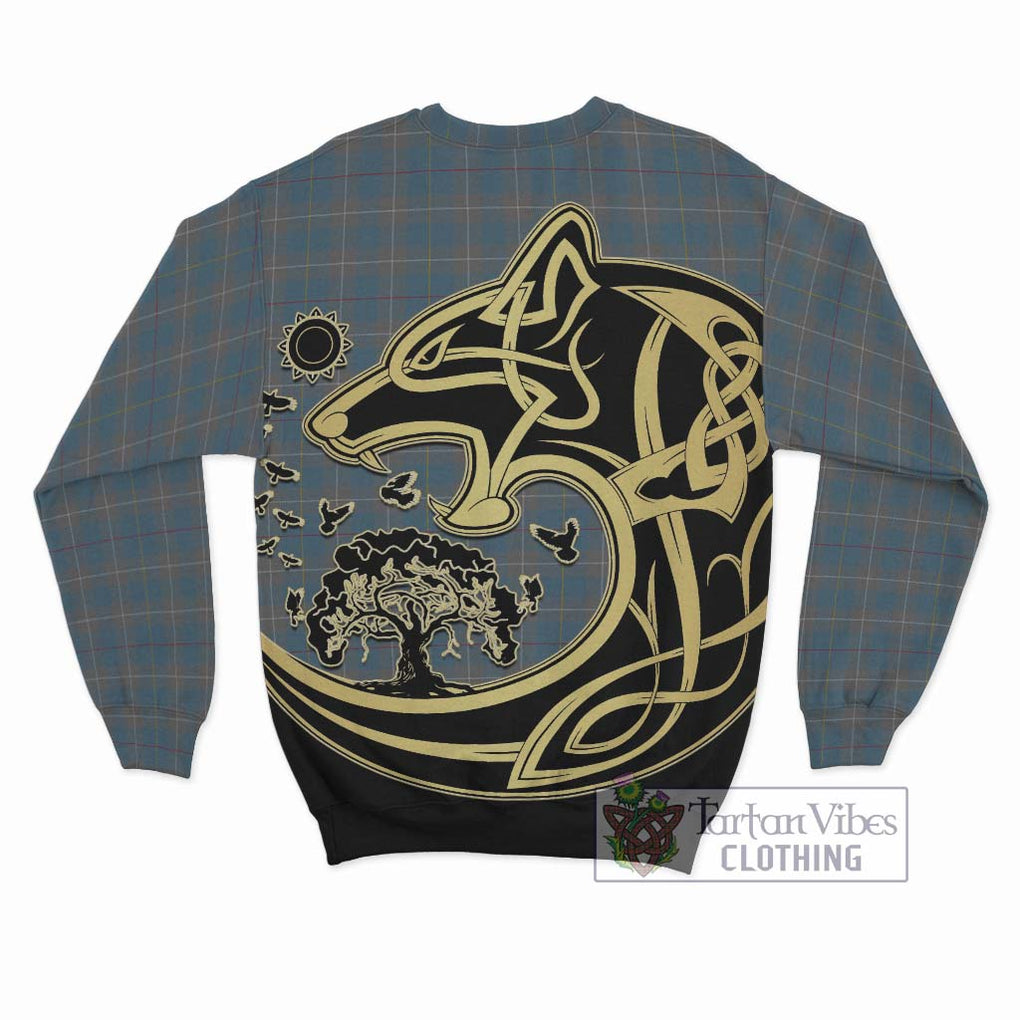 McKerrell of Hillhouse Dress Tartan Sweatshirt with Family Crest Celtic Wolf Style - Tartan Vibes Clothing