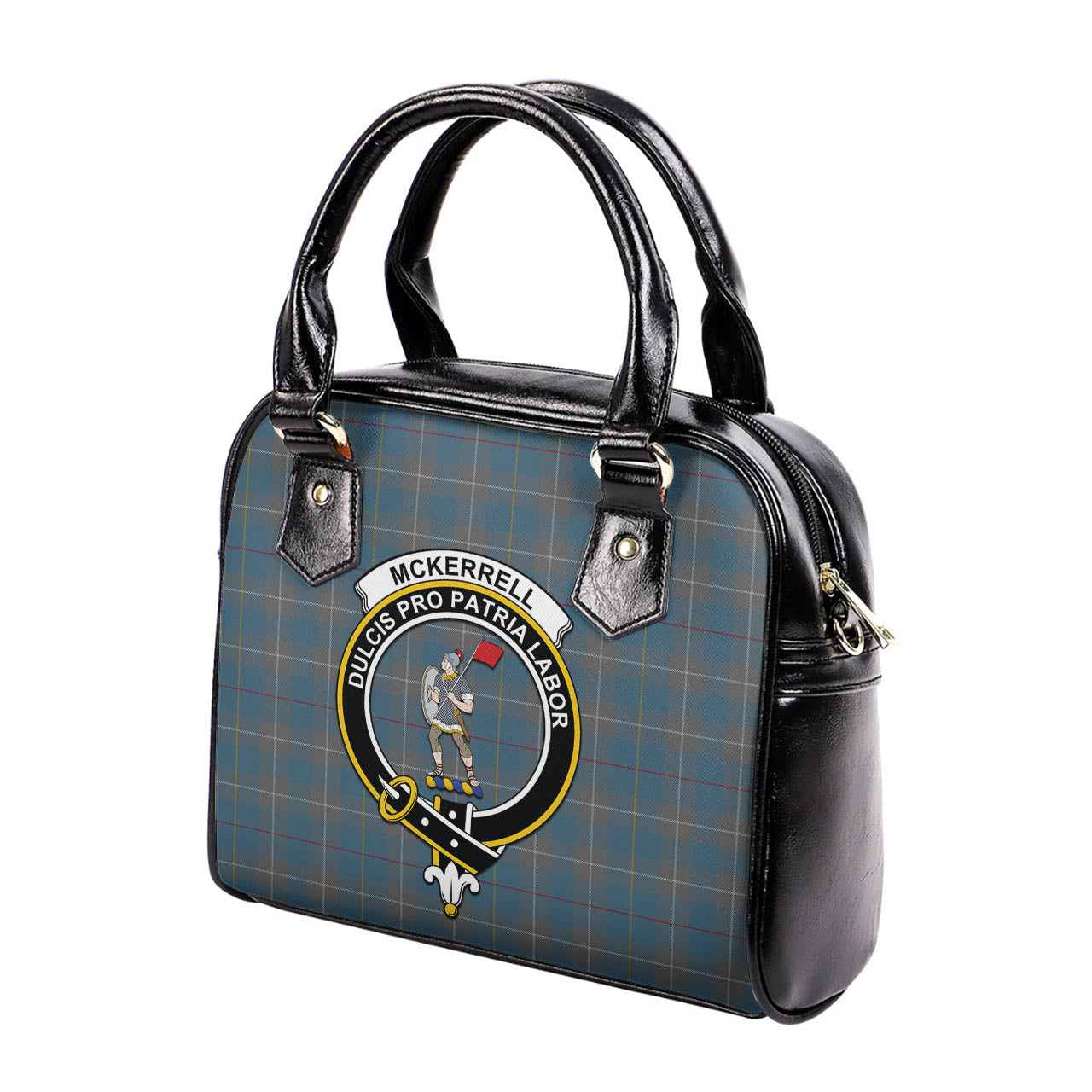 McKerrell of Hillhouse Dress Tartan Shoulder Handbags with Family Crest - Tartanvibesclothing