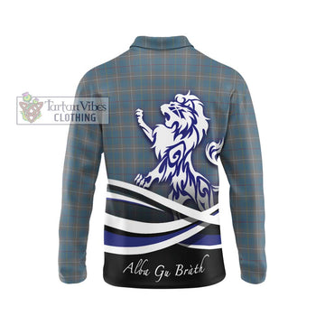 McKerrell of Hillhouse Dress Tartan Long Sleeve Polo Shirt with Alba Gu Brath Regal Lion Emblem