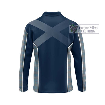 McKerrell of Hillhouse Dress Tartan Long Sleeve Polo Shirt with Family Crest and Lion Rampant Vibes Sport Style