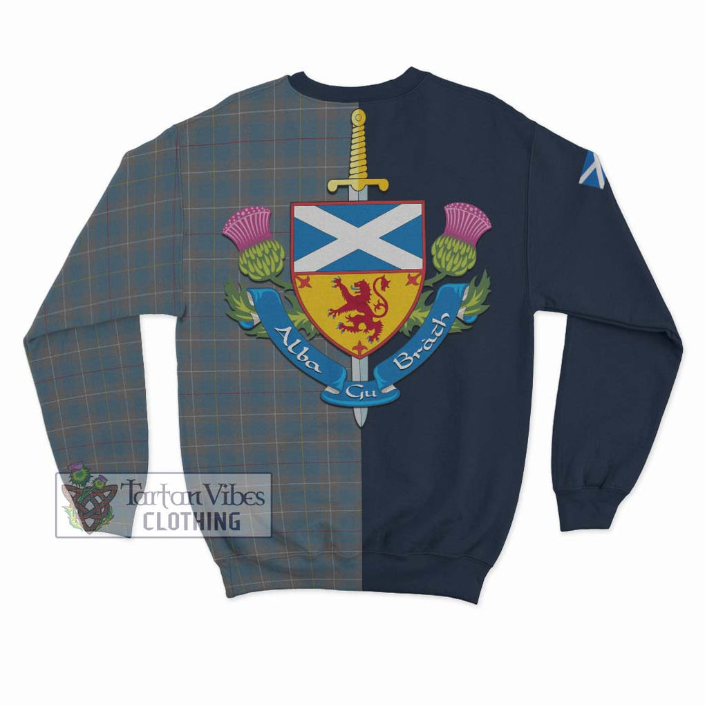 Tartan Vibes Clothing McKerrell of Hillhouse Dress Tartan Sweatshirt with Scottish Lion Royal Arm Half Style