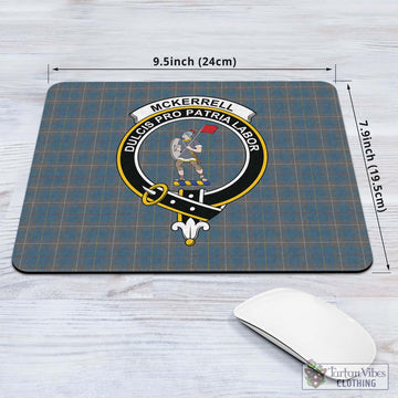 McKerrell of Hillhouse Dress Tartan Mouse Pad with Family Crest