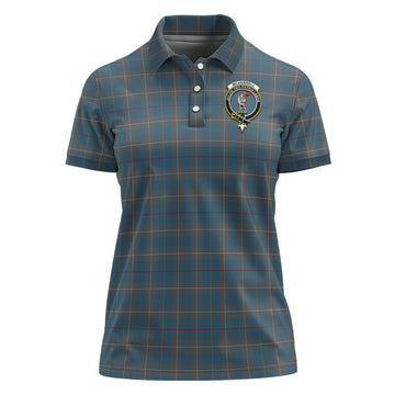 McKerrell of Hillhouse Dress Tartan Polo Shirt with Family Crest For Women