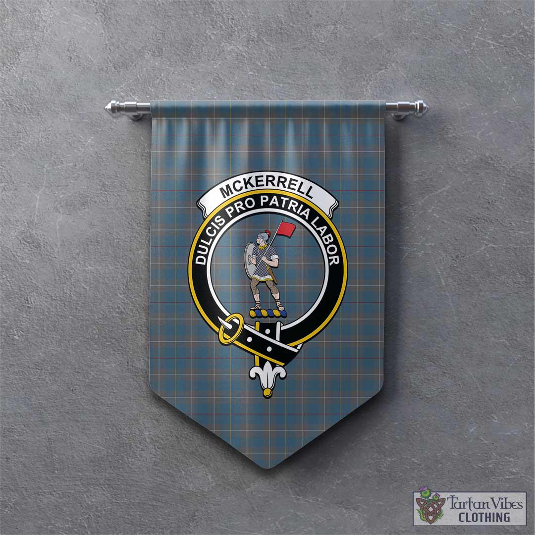 Tartan Vibes Clothing McKerrell of Hillhouse Dress Tartan Gonfalon, Tartan Banner with Family Crest