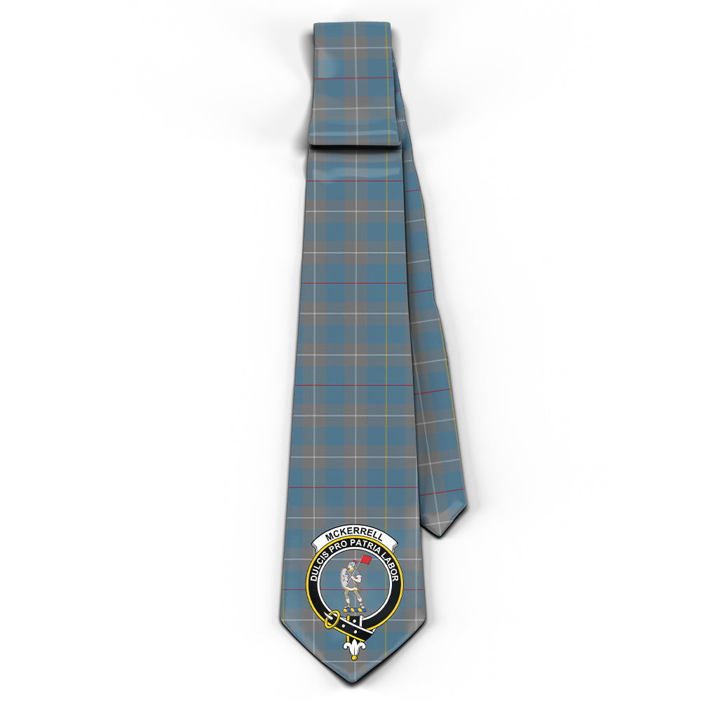 McKerrell of Hillhouse Dress Tartan Classic Necktie with Family Crest - Tartan Vibes Clothing