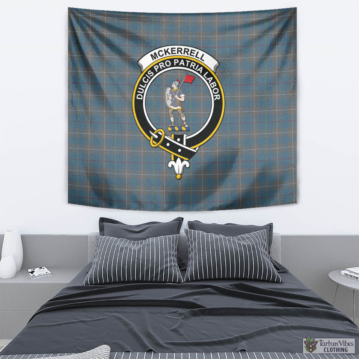 Tartan Vibes Clothing McKerrell of Hillhouse Dress Tartan Tapestry Wall Hanging and Home Decor for Room with Family Crest