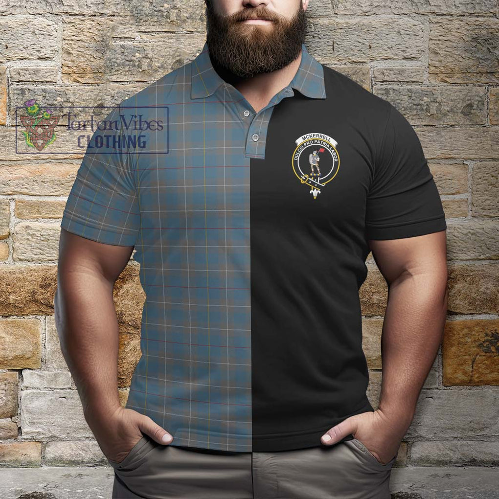 McKerrell of Hillhouse Dress Tartan Polo Shirt with Family Crest and Half Of Me Style - Tartanvibesclothing Shop