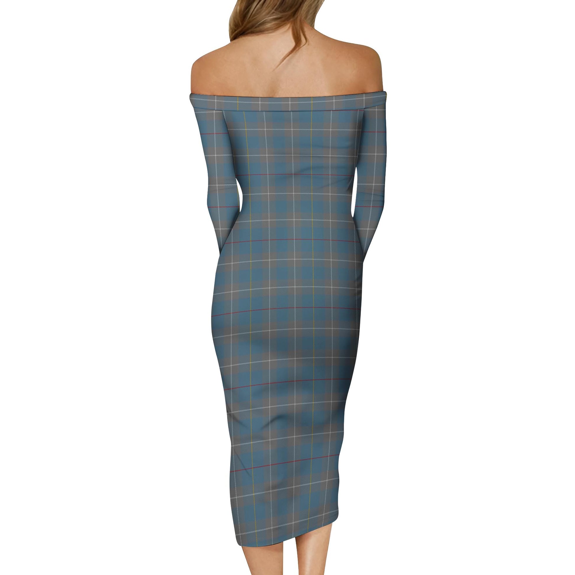 McKerrell of Hillhouse Dress Tartan Off Shoulder Lady Dress - Tartanvibesclothing