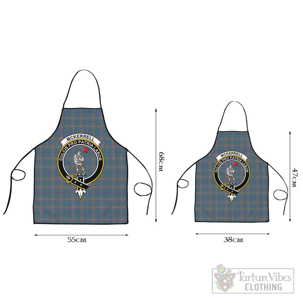 McKerrell of Hillhouse Dress Tartan Apron with Family Crest Black L 55x68 cm - Tartan Vibes Clothing