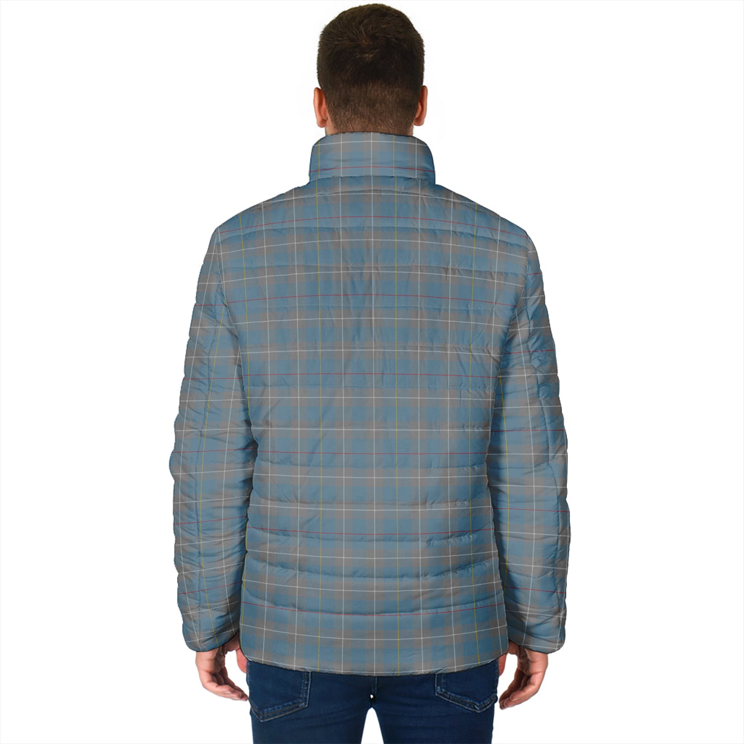 McKerrell of Hillhouse Dress Tartan Padded Jacket with Family Crest - Tartan Vibes Clothing