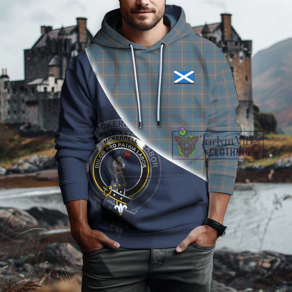 McKerrell of Hillhouse Dress Tartan Hoodie with Personalised National Flag and Family Crest Half Style - Tartanvibesclothing Shop