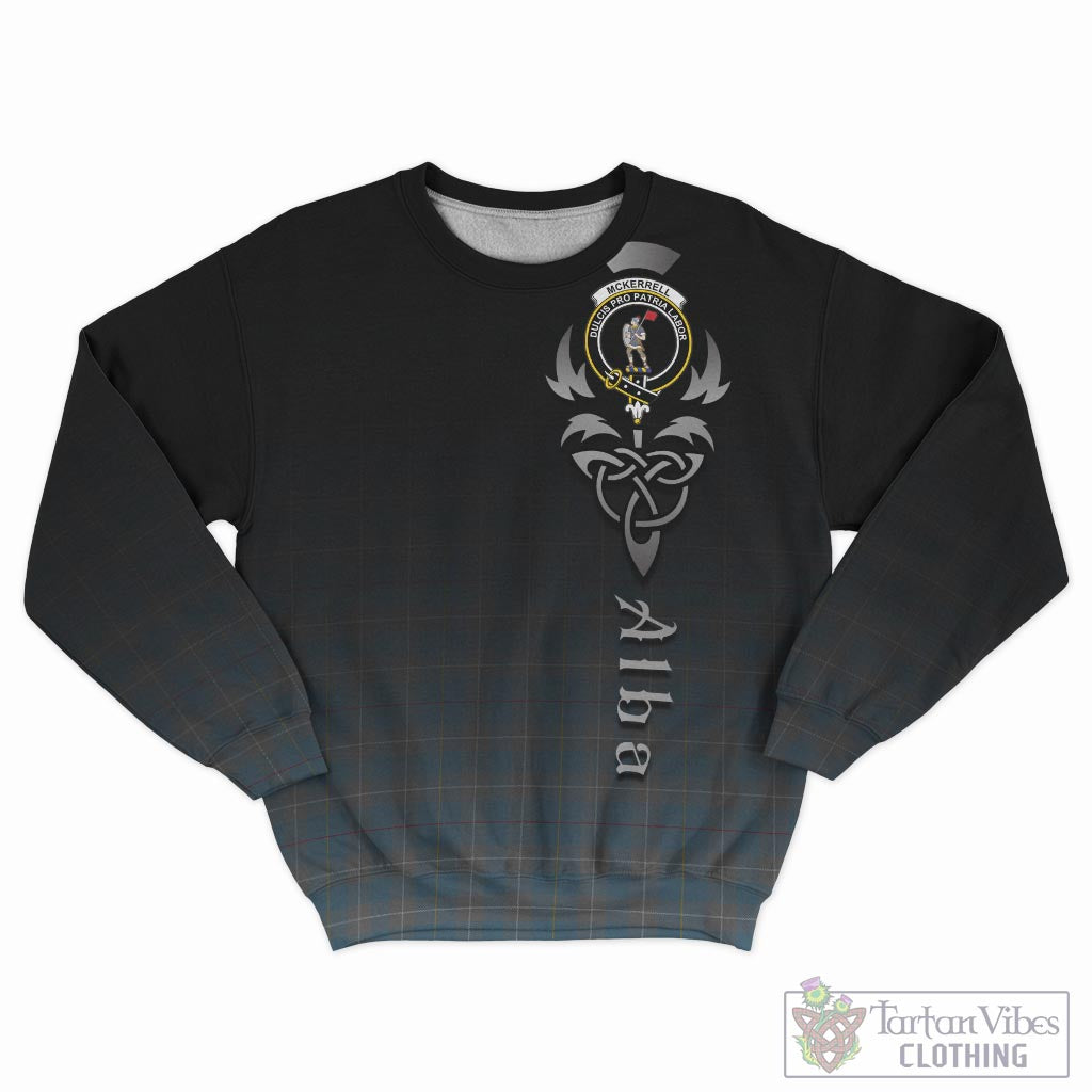 Tartan Vibes Clothing McKerrell of Hillhouse Dress Tartan Sweatshirt Featuring Alba Gu Brath Family Crest Celtic Inspired